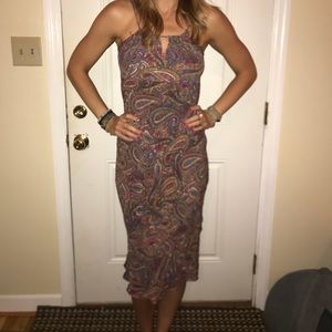 Paisley midi dress